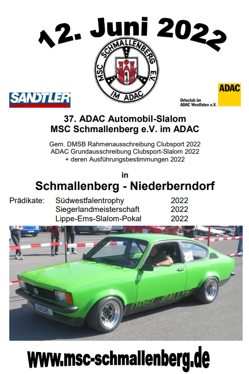 ADAC AUTOMOBIL-SLALOM MSC SCHMALLENBERG E.V. IM ADAC